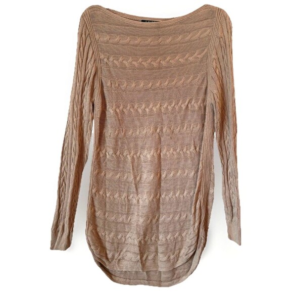 Lauren Ralph Lauren Sweaters - Lauren Ralph Lauren‎ Women’s Size L Boatneck Cable-Knit Sweater Gold